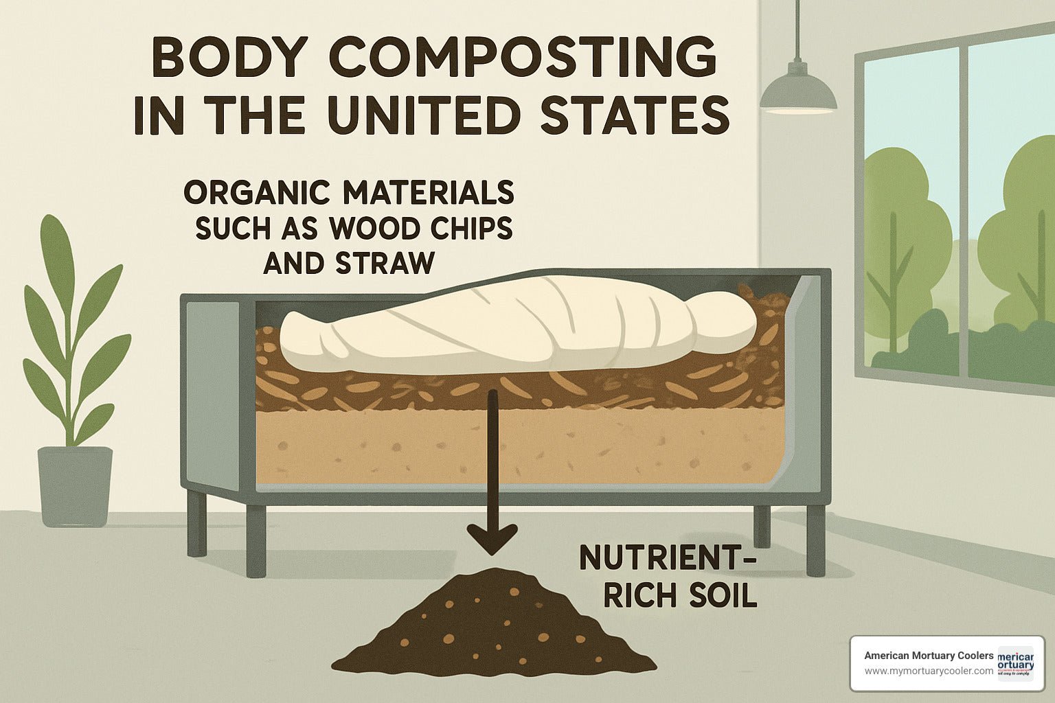 Body Composting Process 101: How It Works from Start to Finish - American Mortuary Coolers & Equipments Body Composting Process 101: How It Works from Start to Finish - American Mortuary Coolers & Equipments